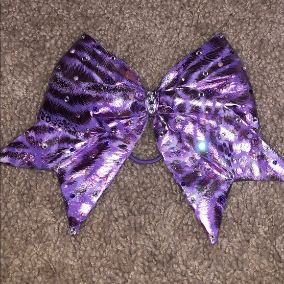 Purple animal print bow - Picture 1 of 1